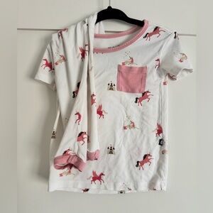 Kyte BABY Pink and White Kids Pajama Set